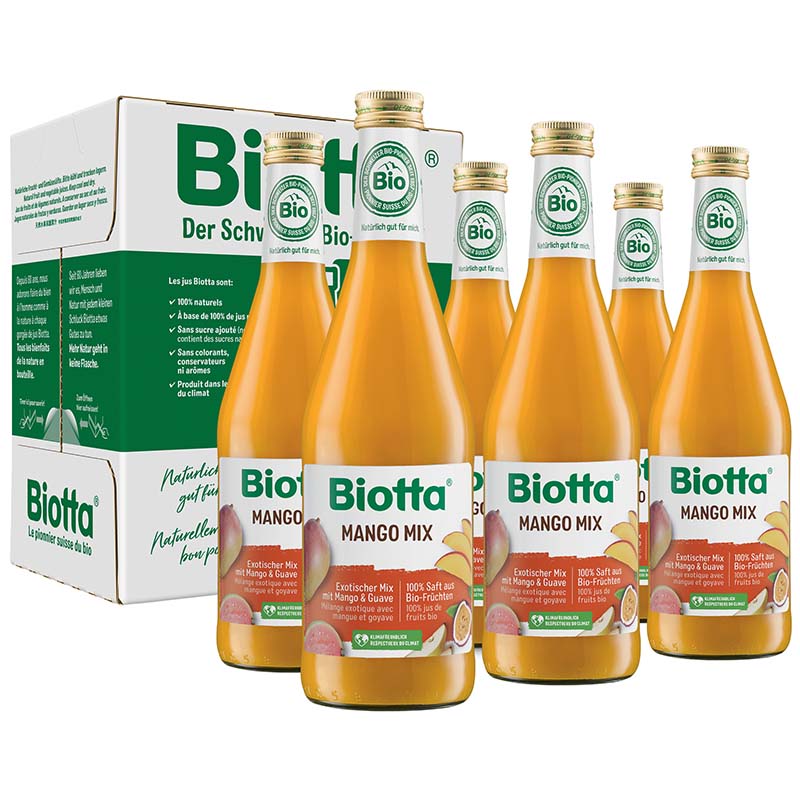 BIOTTA Mango Mix<br>6 × 5 dl, Flasche, Bio
