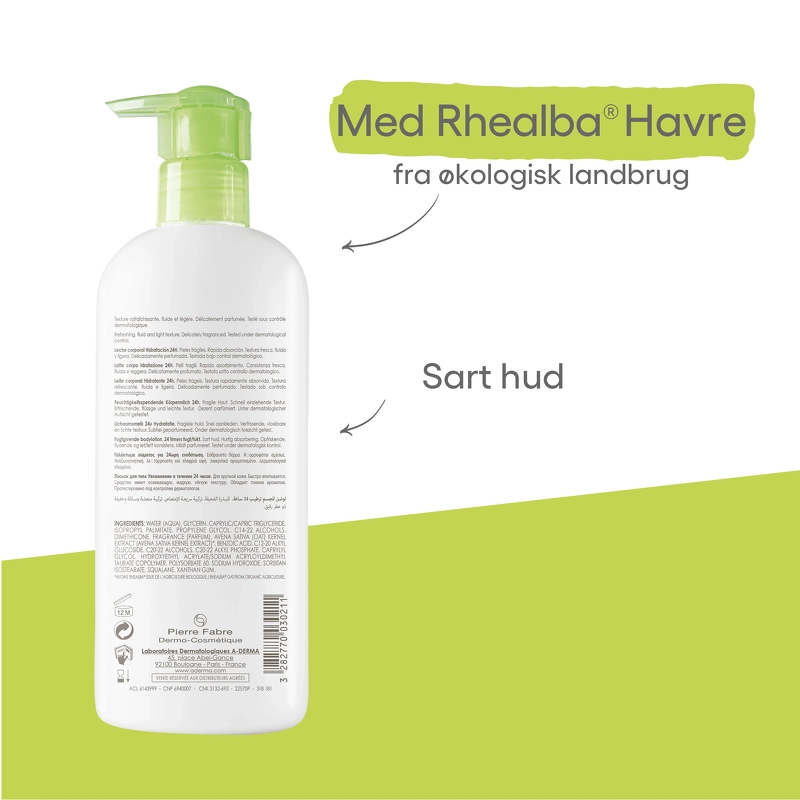 A-DERMA Body Lotion 24H Hydration 400 ml