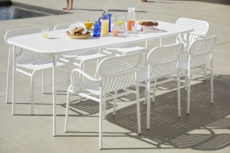 Petite Friture Week-end tuinstoel met armleuningen zwart
