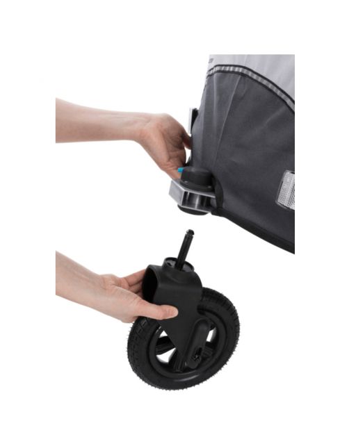 Trixie Fietskar Opvouwbaar - Hondenfietskar - 58x93x74\/114 cm Grijs Zwart Tot 15 Kg Small