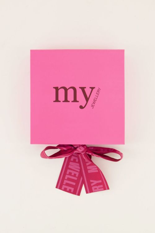 Roze giftbox deluxe met strik