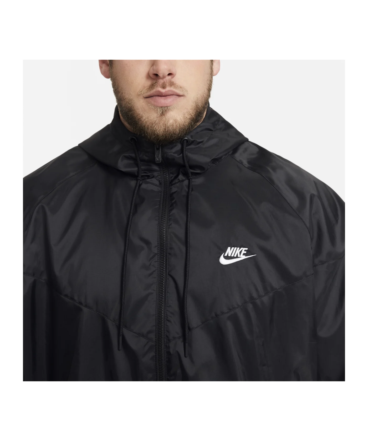 Nike Woven Windrunner Kapuzenjacke Schwarz 010