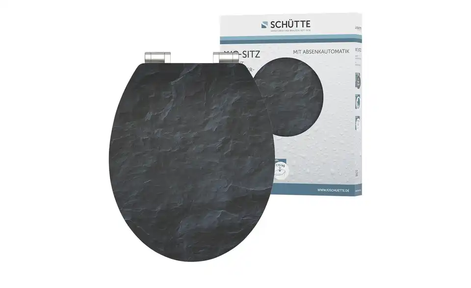 WC Sitz Black Stone Schieferstein-Optik