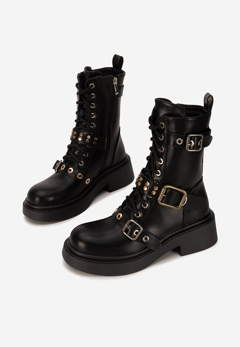 Bottines à lacets femme noires Clarrea