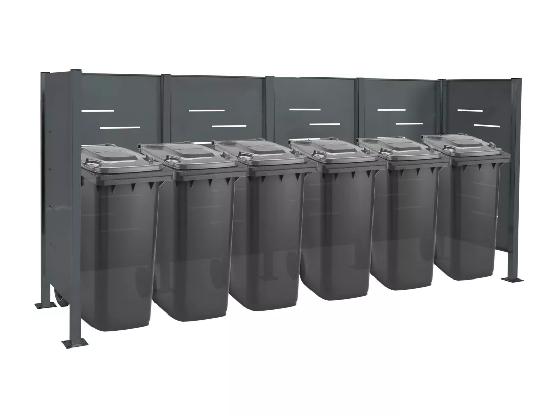 Clôture pour poubelles MCW-J55, anthracite