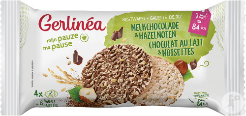 Gerlinéa Ma Pause Galette De Riz Chocolat Au Lait Et Noisettes 142g