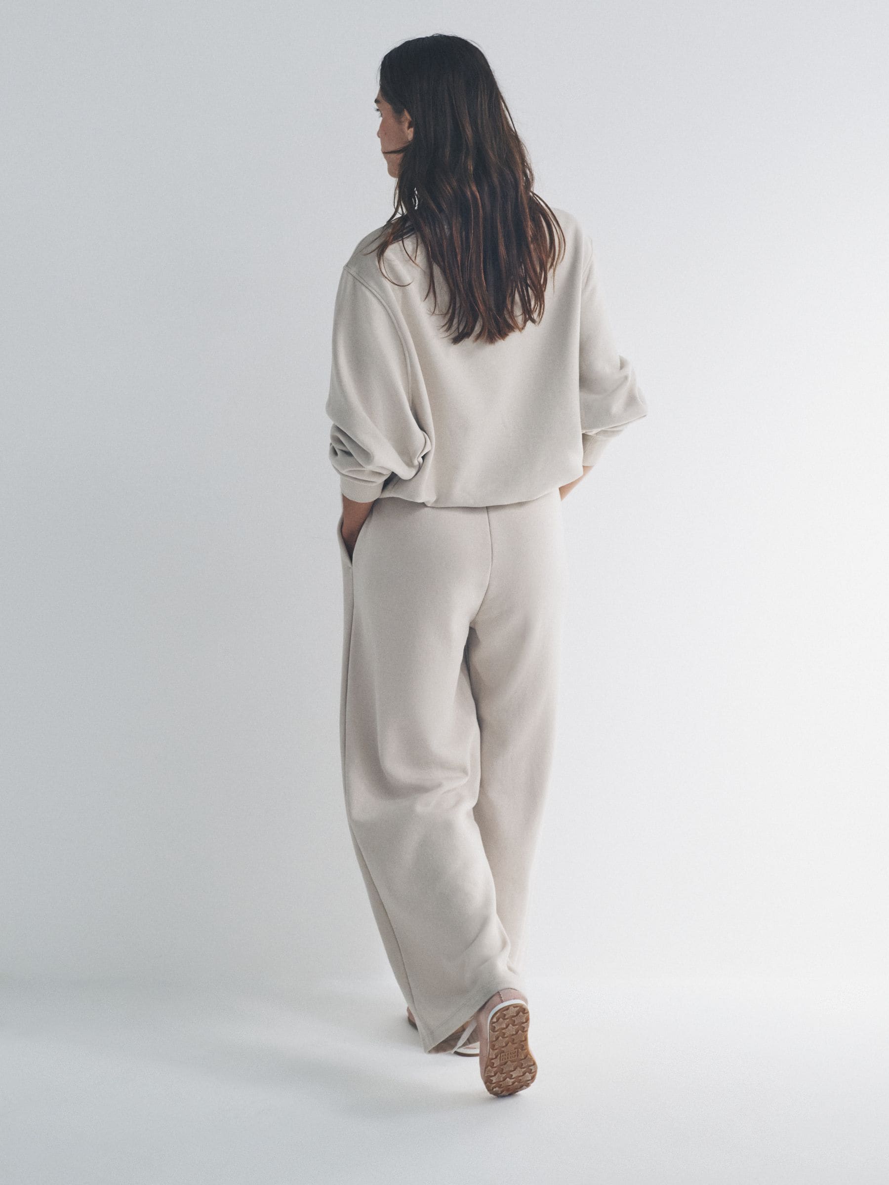 Marineblauw/kiezelkleurig - The Set 2 Pack Pintuck Wide Leg Joggers