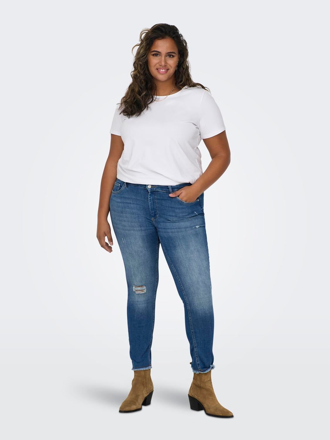 CARWILLY Skinny Fit Jeans Medium Blue Denim