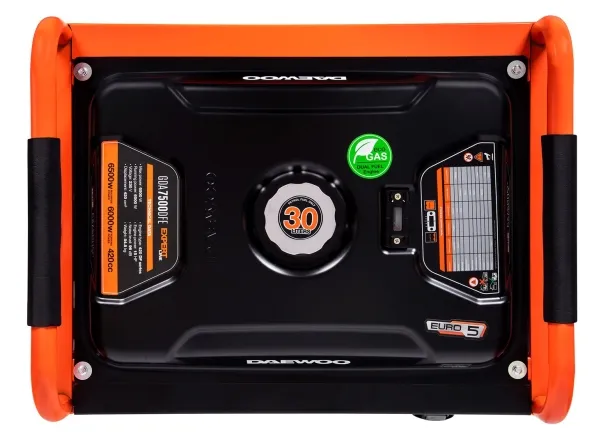 Daewoo GDA 7500DFE, 6000 W, 230 V, 30 L, Benzin, Manuel/Elektronisk, 50 Hz