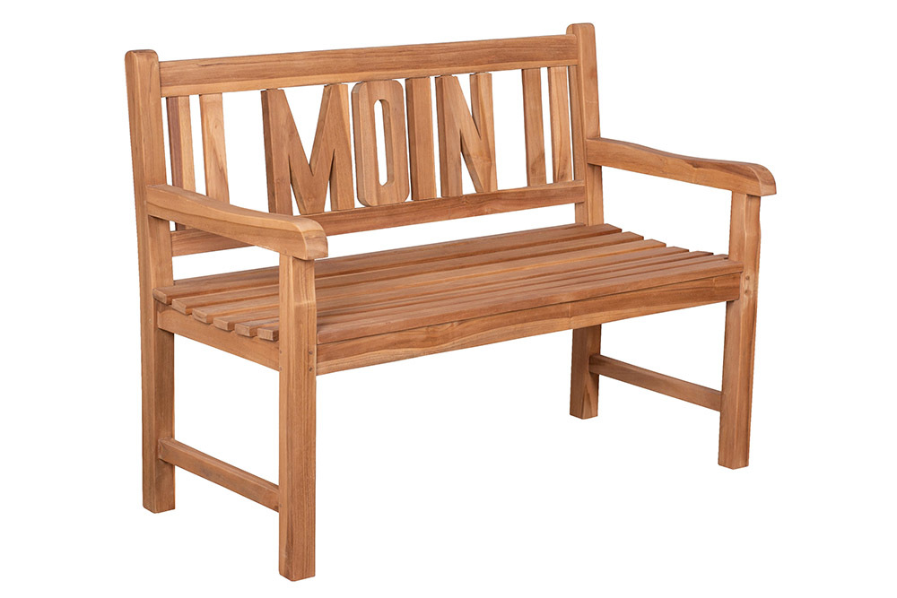 Massive Gartenbank EMPIRE TEAK Moin 120cm natur Teakholz
