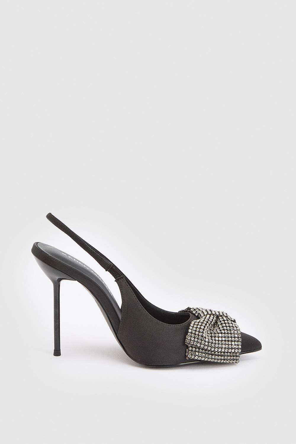 KarenMillen Escarpin À Bride Arrière À Talon Avec Nœud Orné De Satin