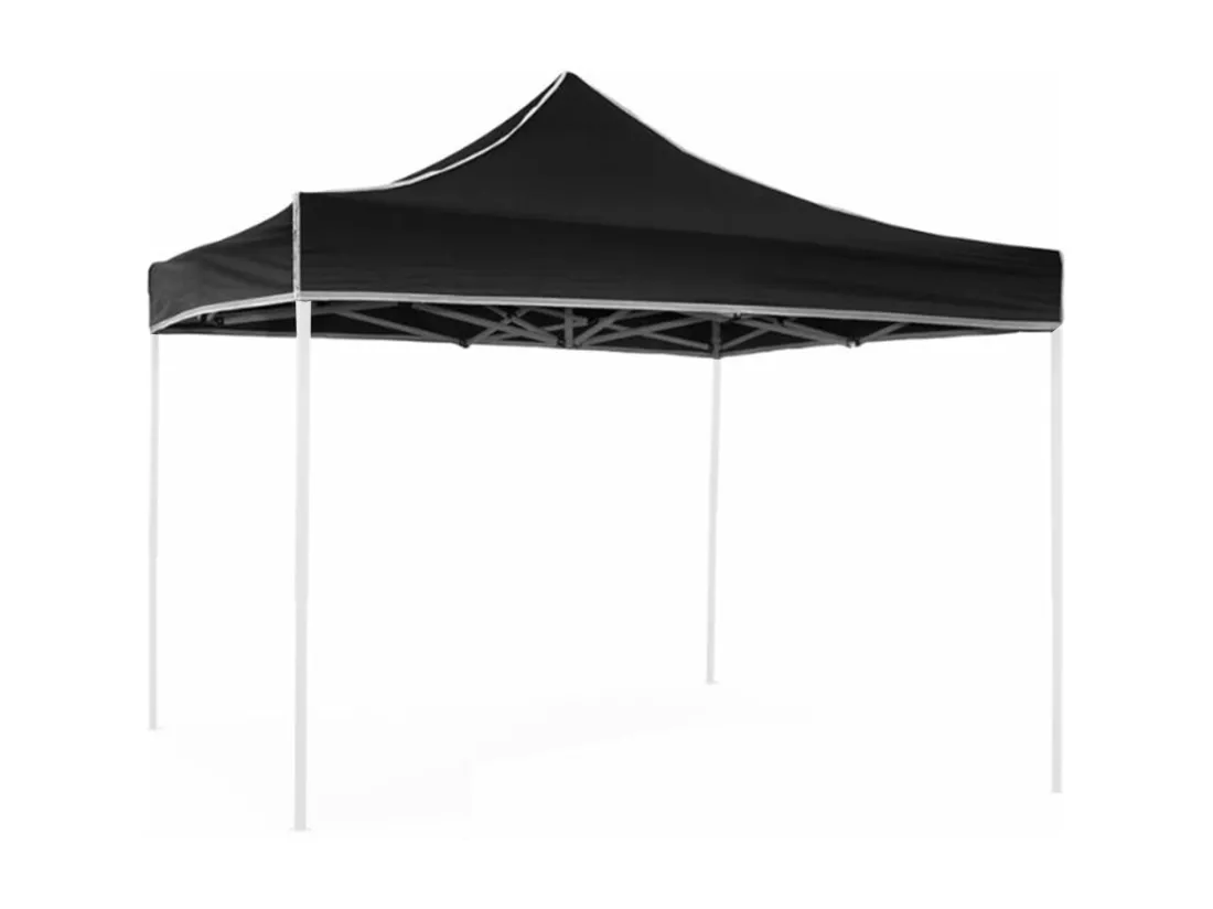Feuille de toit imperméable noire 3X3 pour remplacement de gazebo pliable EG49483