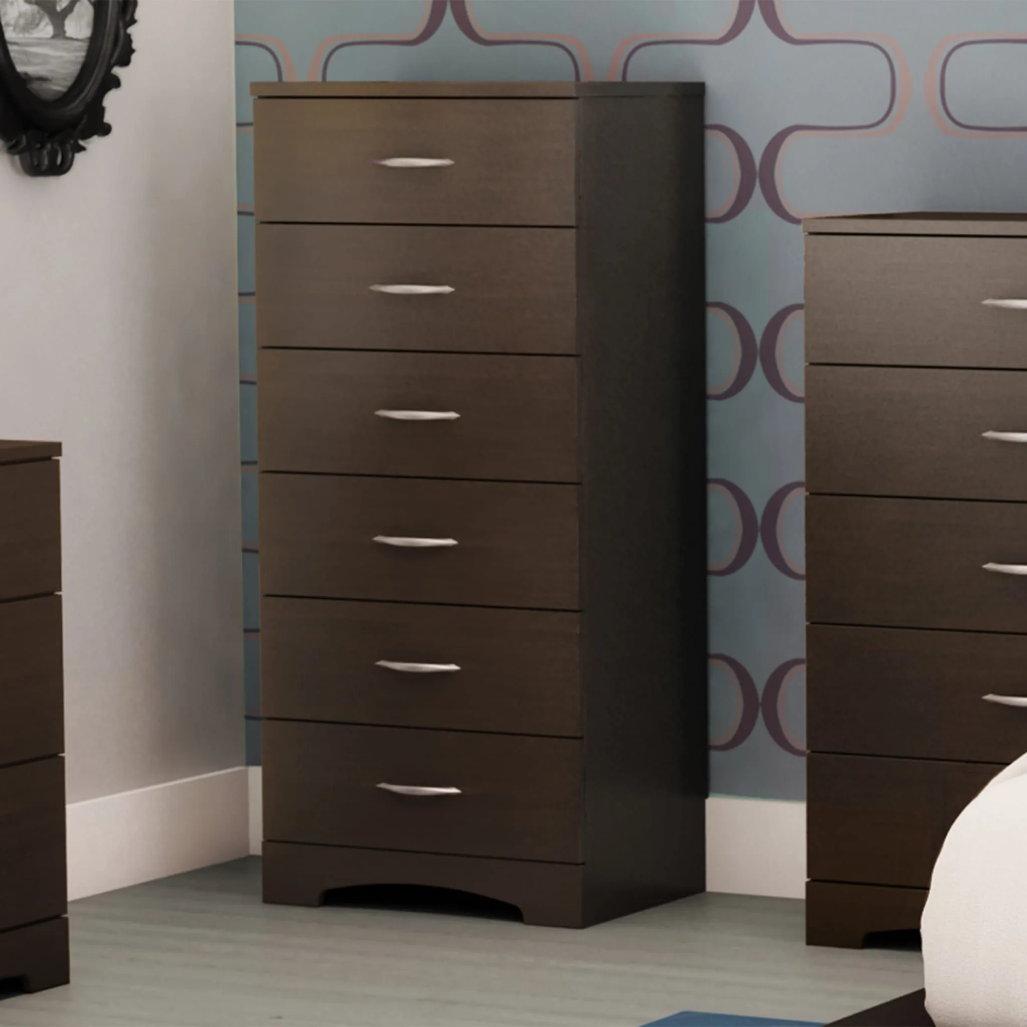 South Shore Commode 6 Tiroirs Step One - Chocolat