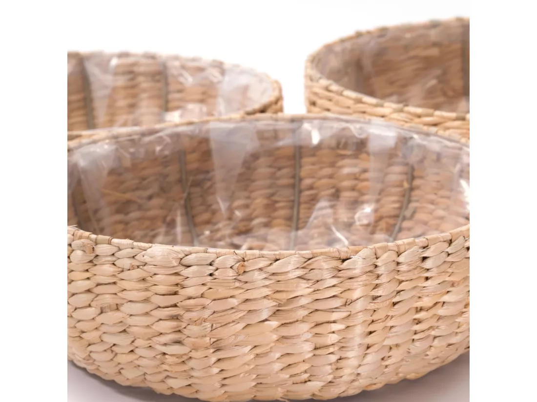 ENSEMBLE DE PANIERS Elva 3 pièces différentes tailles, étanche couleurs naturelles