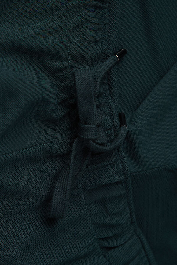 Shorts de modal e piqué de seda