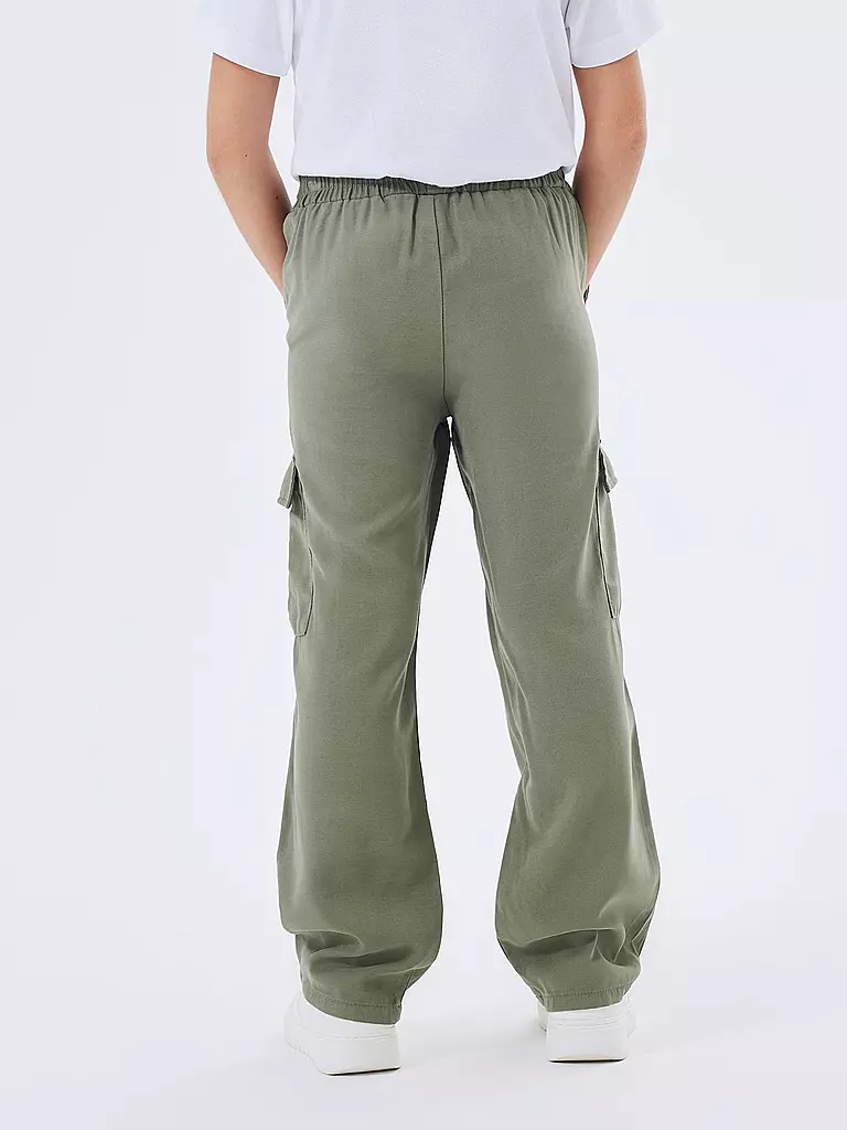 NAME IT Mädchen Cargohose Straight Fit NKFBELLA olive