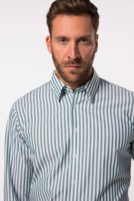Streifenhemd, Business,  Langarm, verdeckter Buttondown-Kragen, Easy Care, Modern Fit, bis 8 XL