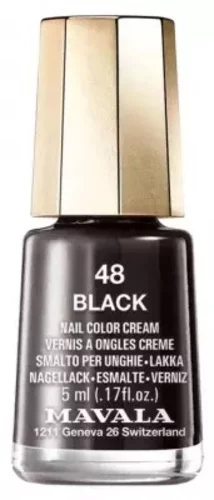Mini Color Vernis à Ongles Crème - Couleur : 48 Black - Mavala - 5ml