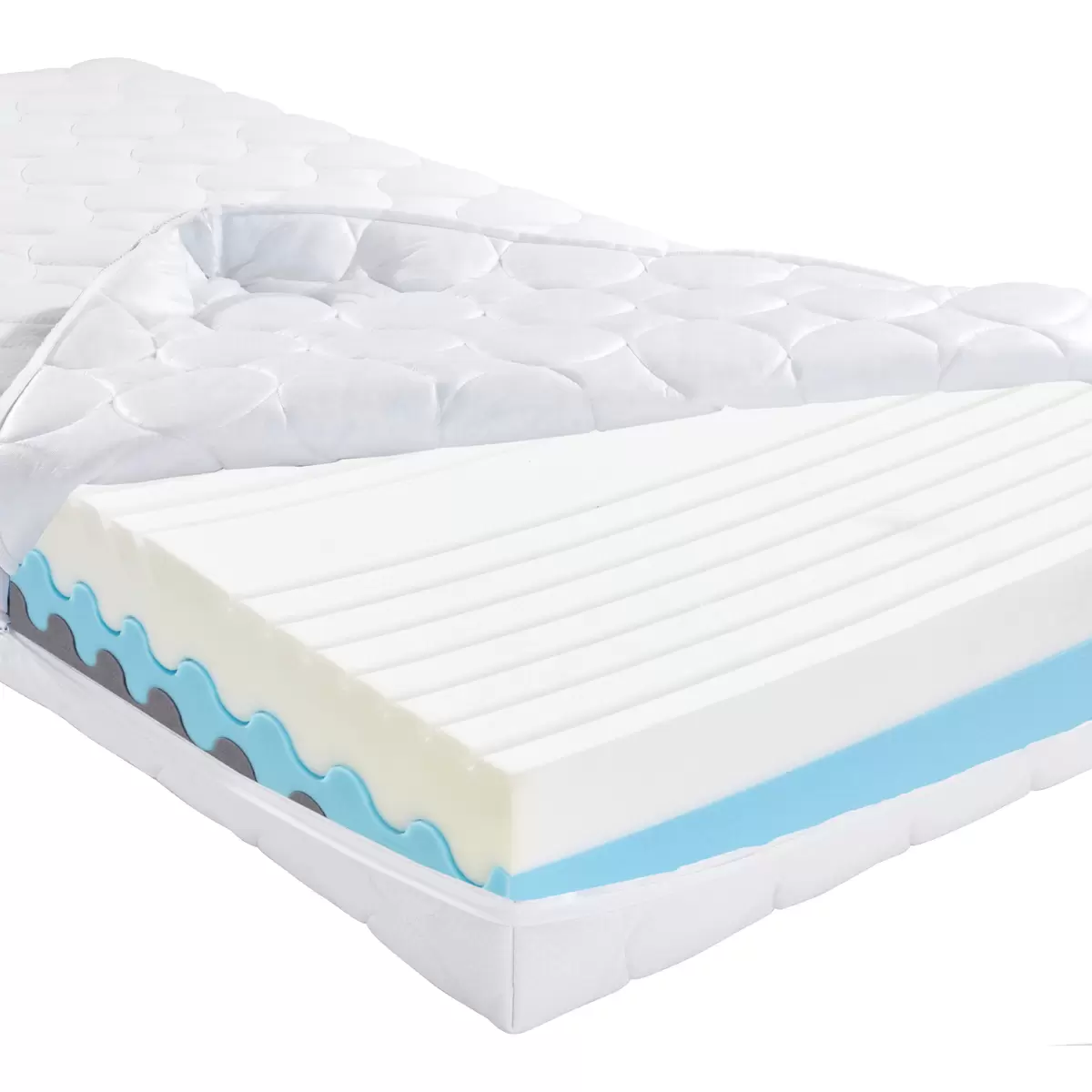 Matratze Silvy Deluxe H3/H4 90 x 200 weiss