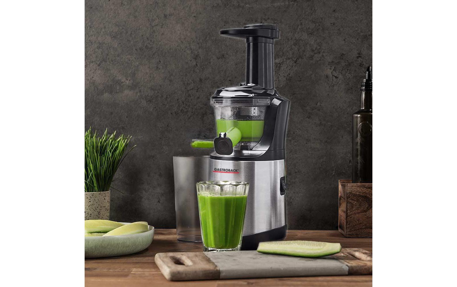 Slow Juicer Advanced vital Schwarz/Silber<br>Slow Juicer für alle Obst- und Gemüsesorten