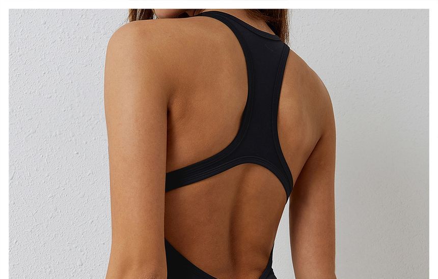 Skinniano - Mouwloze effen racerback sportromper