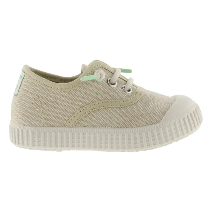 Victoria Baskets Lacets Elastiqués Lona Lavada | Beige