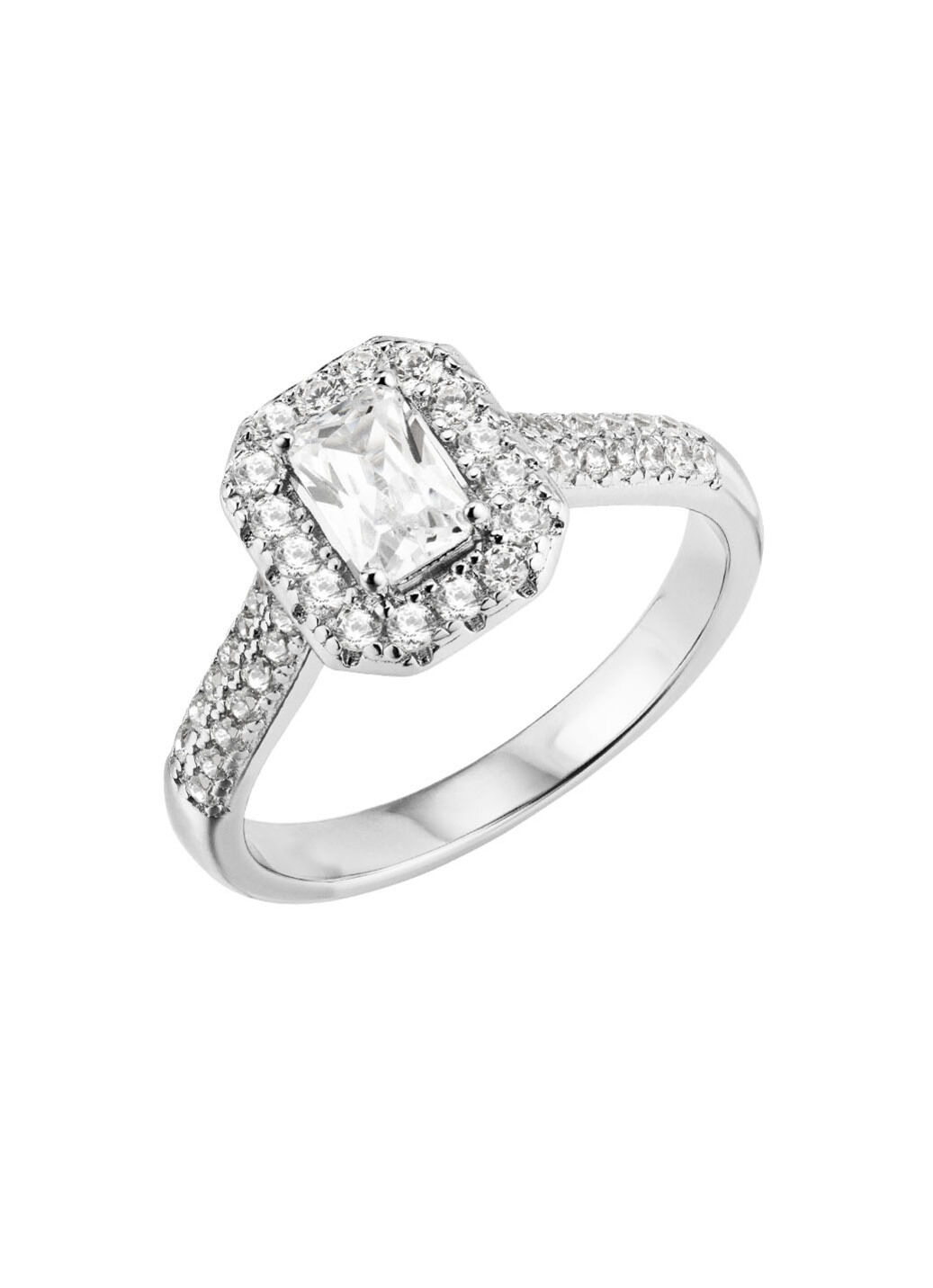 Eleganter Damenring mit synth. Zirkonia