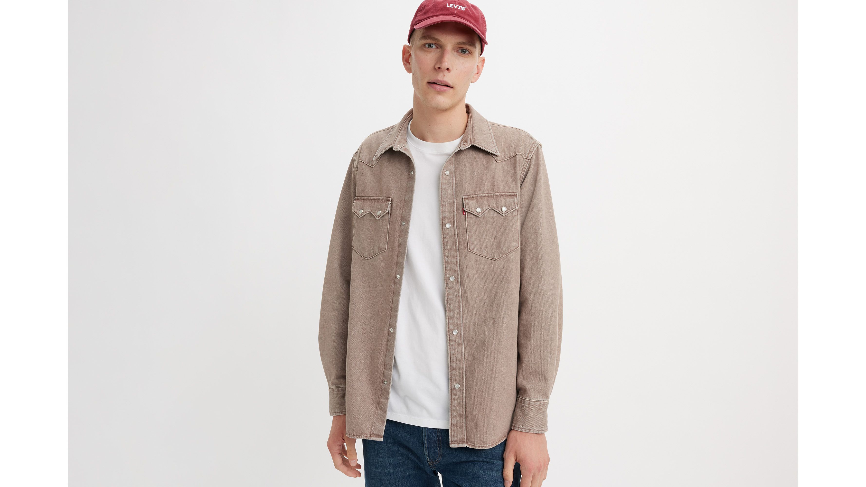 Chemise Western Sawtooth Relaxed - Clark Brown Denim - Marron