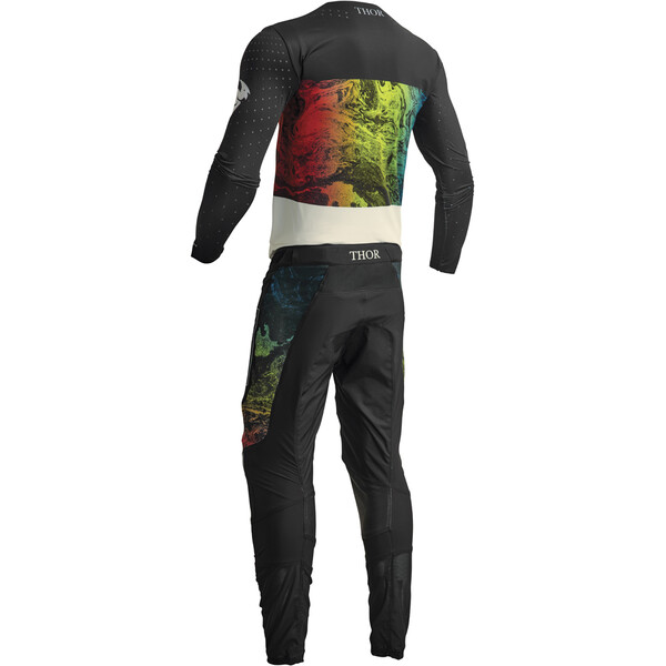 Thor Motocross - Pantalon Prime Melter Noir / Multicolore / Blanc