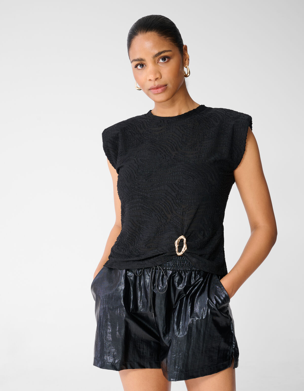 Zebra Organic Top Zwart