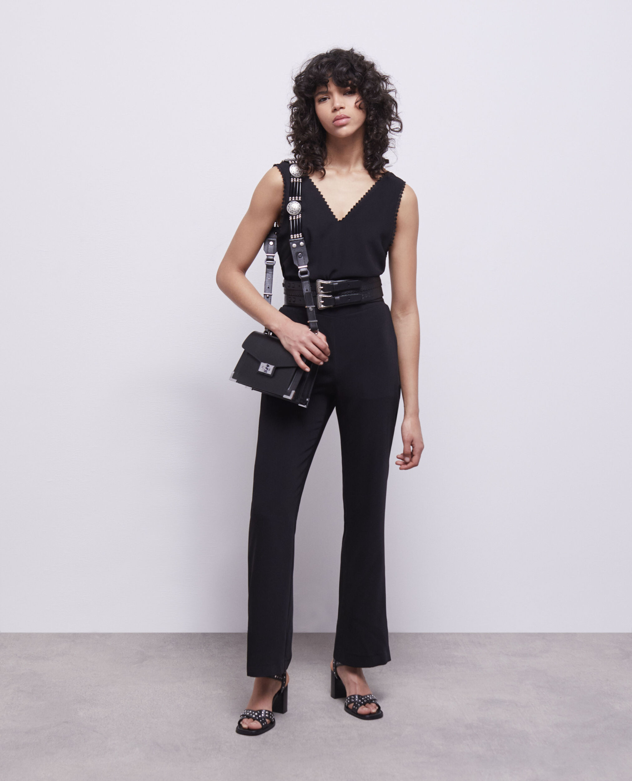 Sac Emily small en cuir noir