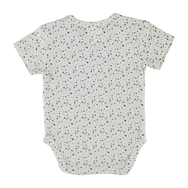 Klein Baby Black Dots Romper Korte Mouw - Mt. 50 - Off White