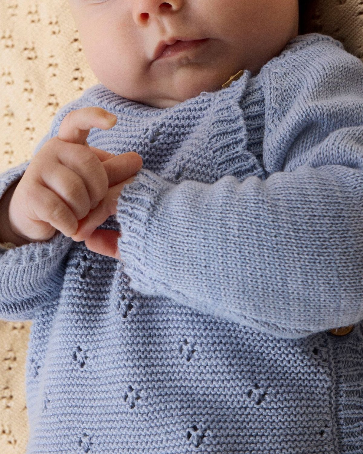Cardigan Baby – Strikket, Øko Bomull | Laguna LS Wrap Knit