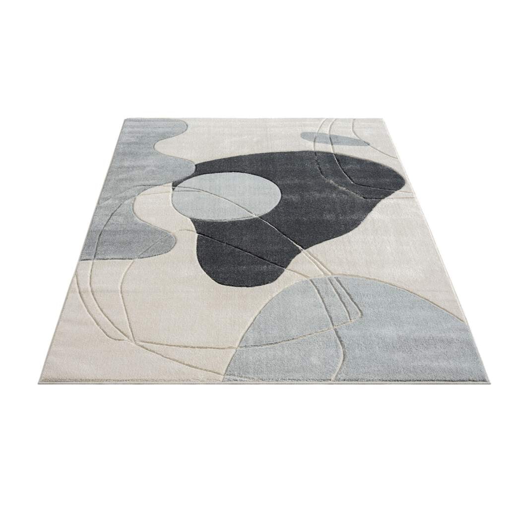 Carpet City Teppich »BONITO 7158« rechteckig 11 mm Höhe Läufer, Flachflor, Hochtief-Muster/ 3D-Effekt, Geo-Muster, Wohnzimmer
