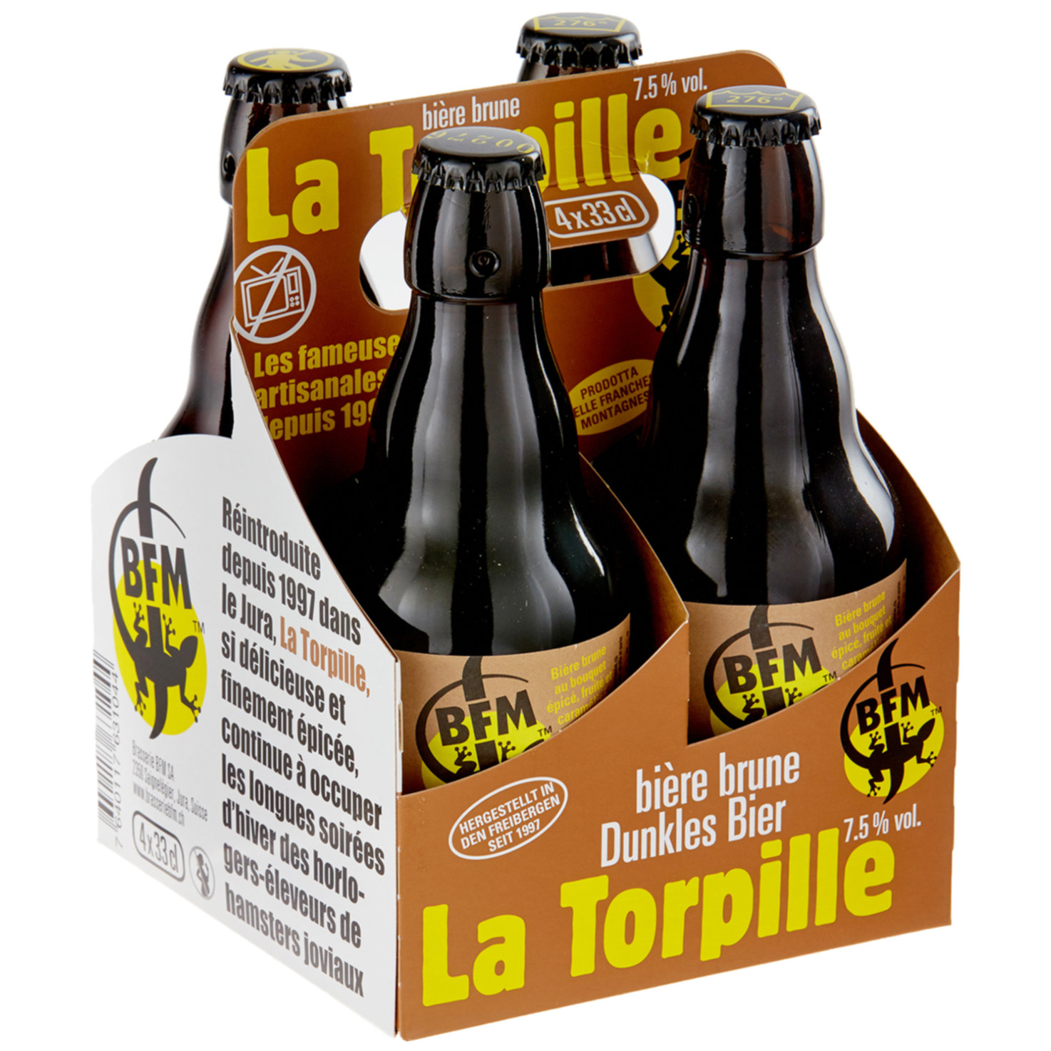 La Torpille Bier brune 4x33cl -132cl