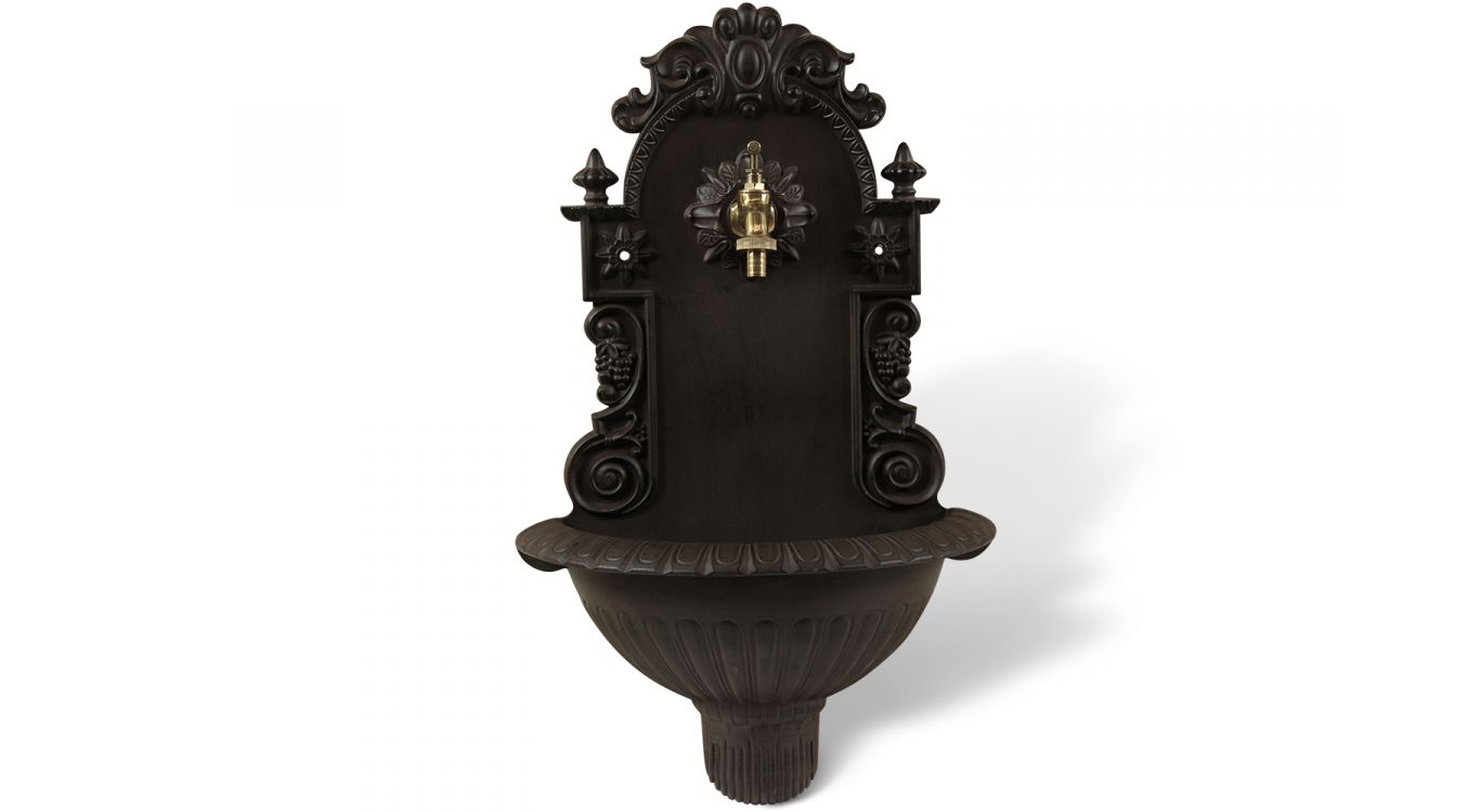 Fontaine de jardin aluminium marron 37x18.5x61.5cm