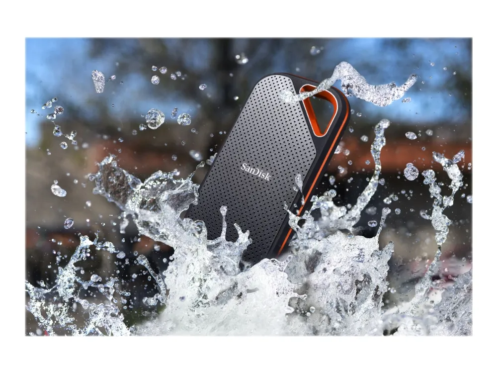 SanDisk Extreme PRO Portable - SSD - krypteret - 2 TB - ekstern (bærbar) - USB 3.2 Gen 2x2 - 256-bit AES - for Intel Next Unit of Computing 13 Pro Kit - NUC13ANHi5