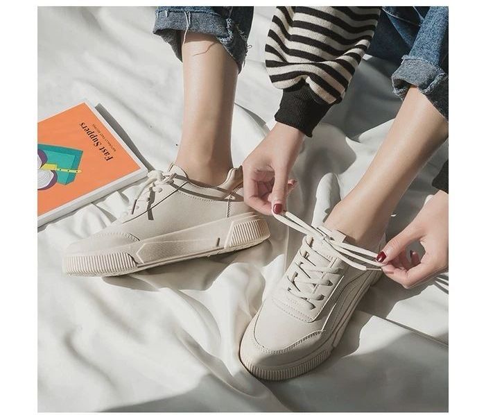 Asterisk - Effen platform sneakers
