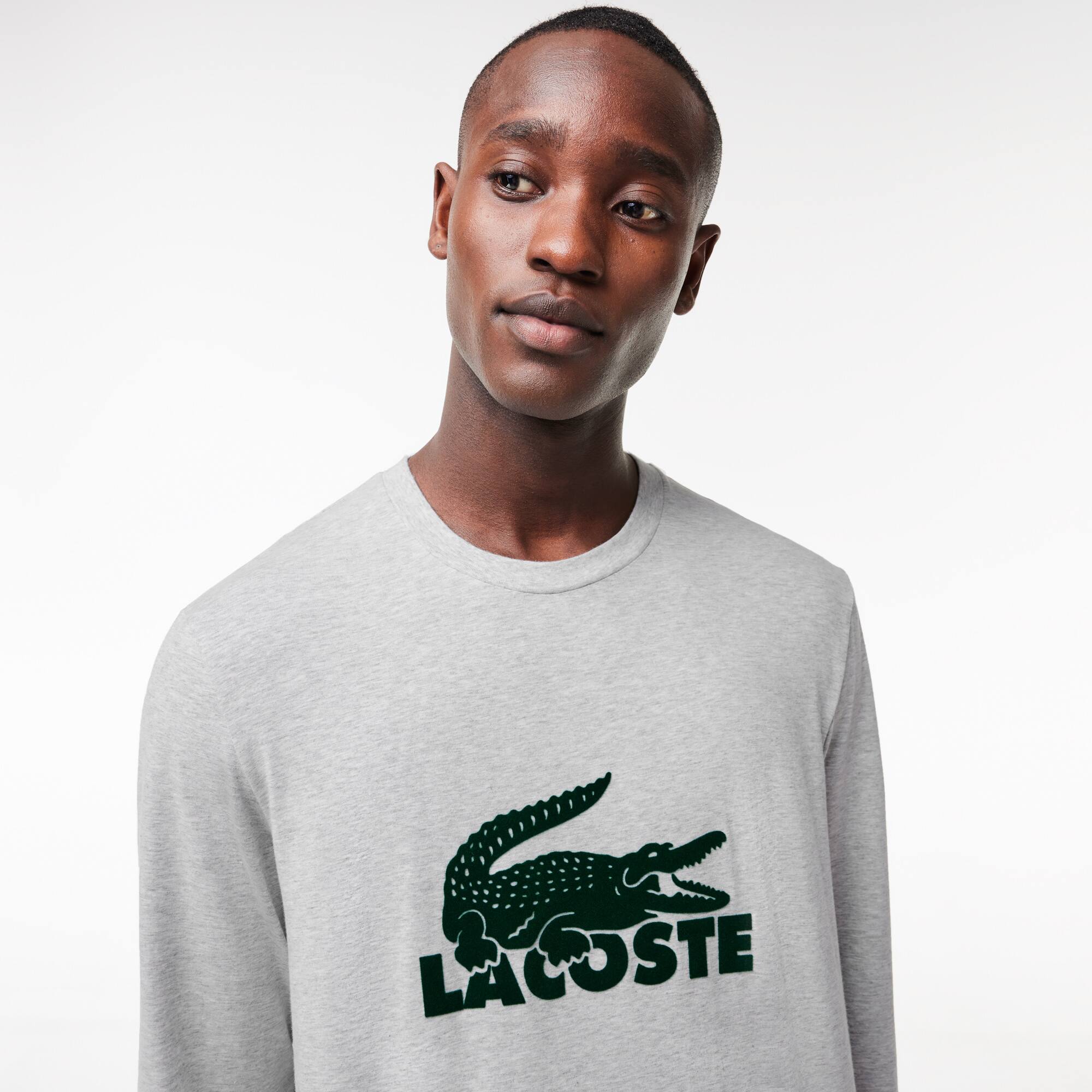 Ensemble de pyjama long avec logo velours Pyjamas - Bleu - Lacoste - Homme