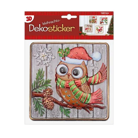 Trötsch Weihnachts 3D Dekosticker, sortiert