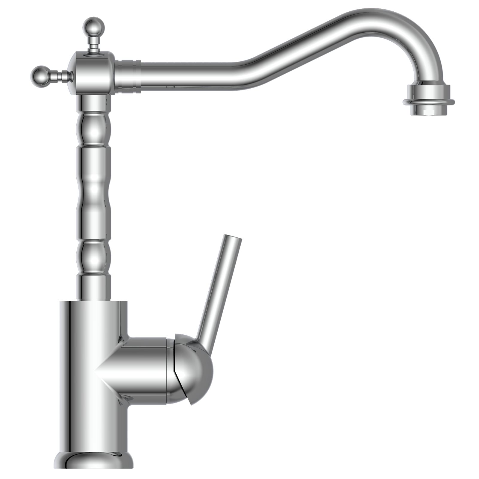 Küchenarmatur - silber - Hochdruck