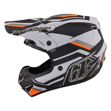 Casque cross TroyLee design GP APEX 2023 - Gris / Orange