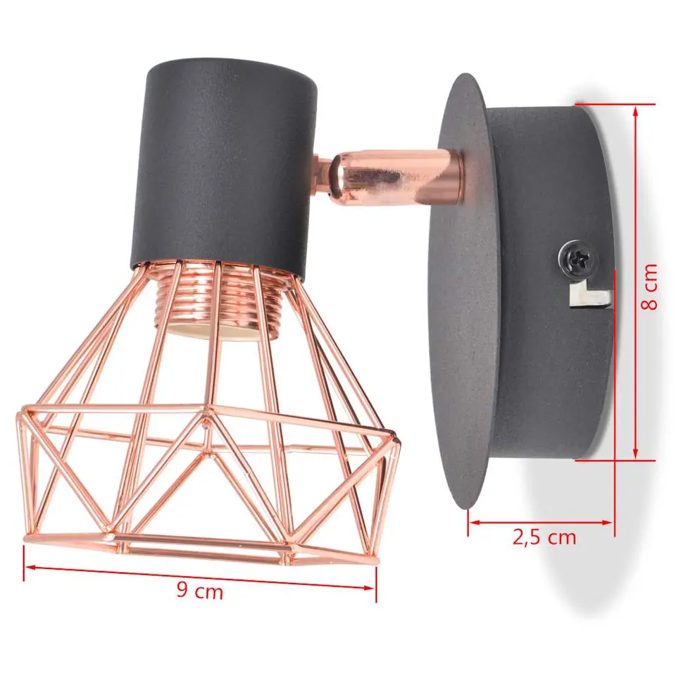 vidaXL - Wandlamp - Multikleur - Metaal - 2 stuks