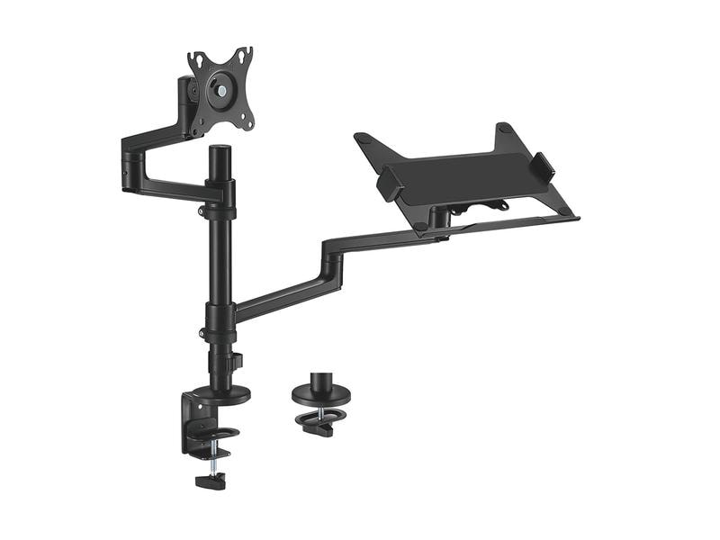 NEOMOUNTS Tischhalterung DS20-425BL2 bis 8 kg – Schwarz Full-Motion-Tischhalterung für 17-27