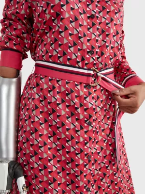 Vestido camisa midi adaptável em sarja