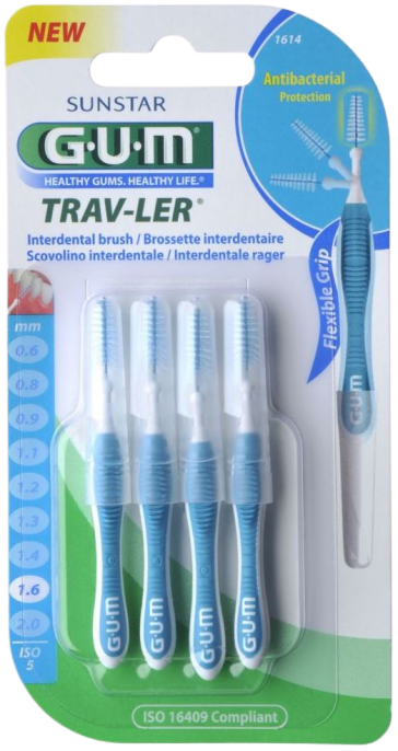 Gum Trav-Ler Ragers Blauw 1,6mm 4 stuks