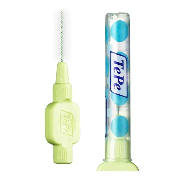 Escova interdental TePe Extra Macia e Ecológica, Verde Pastel, ISO 5 / 0,8 mm, 6 unidades.