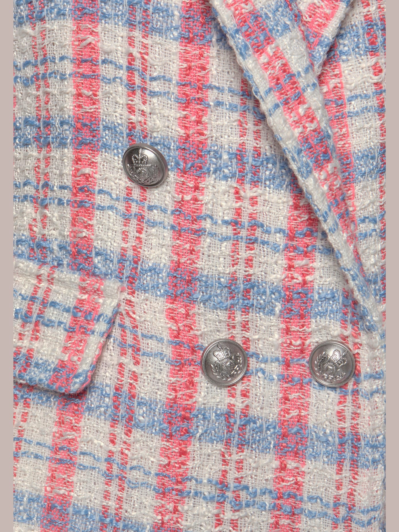 Blazer court col à revers tendance