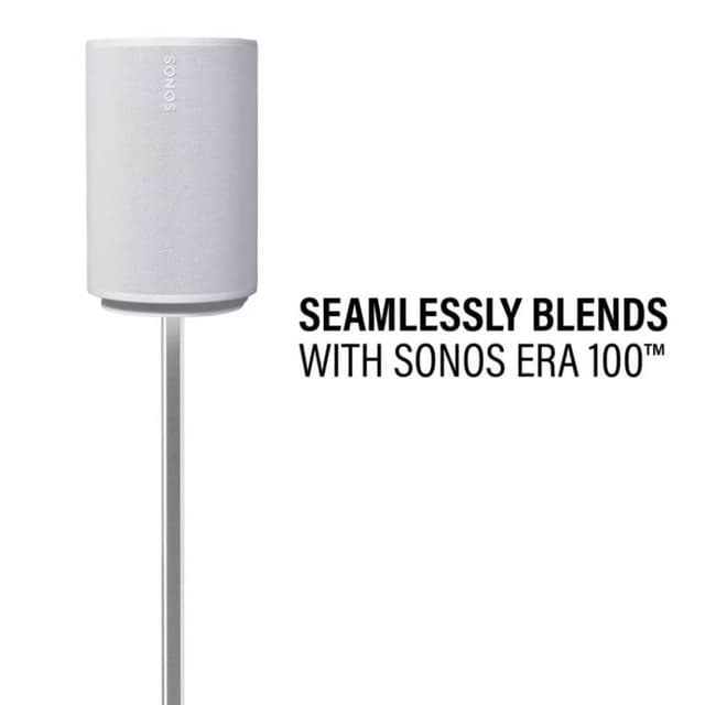 SANUS Gulvstander Justerbar til Sonos ERA 100 Single Hvid