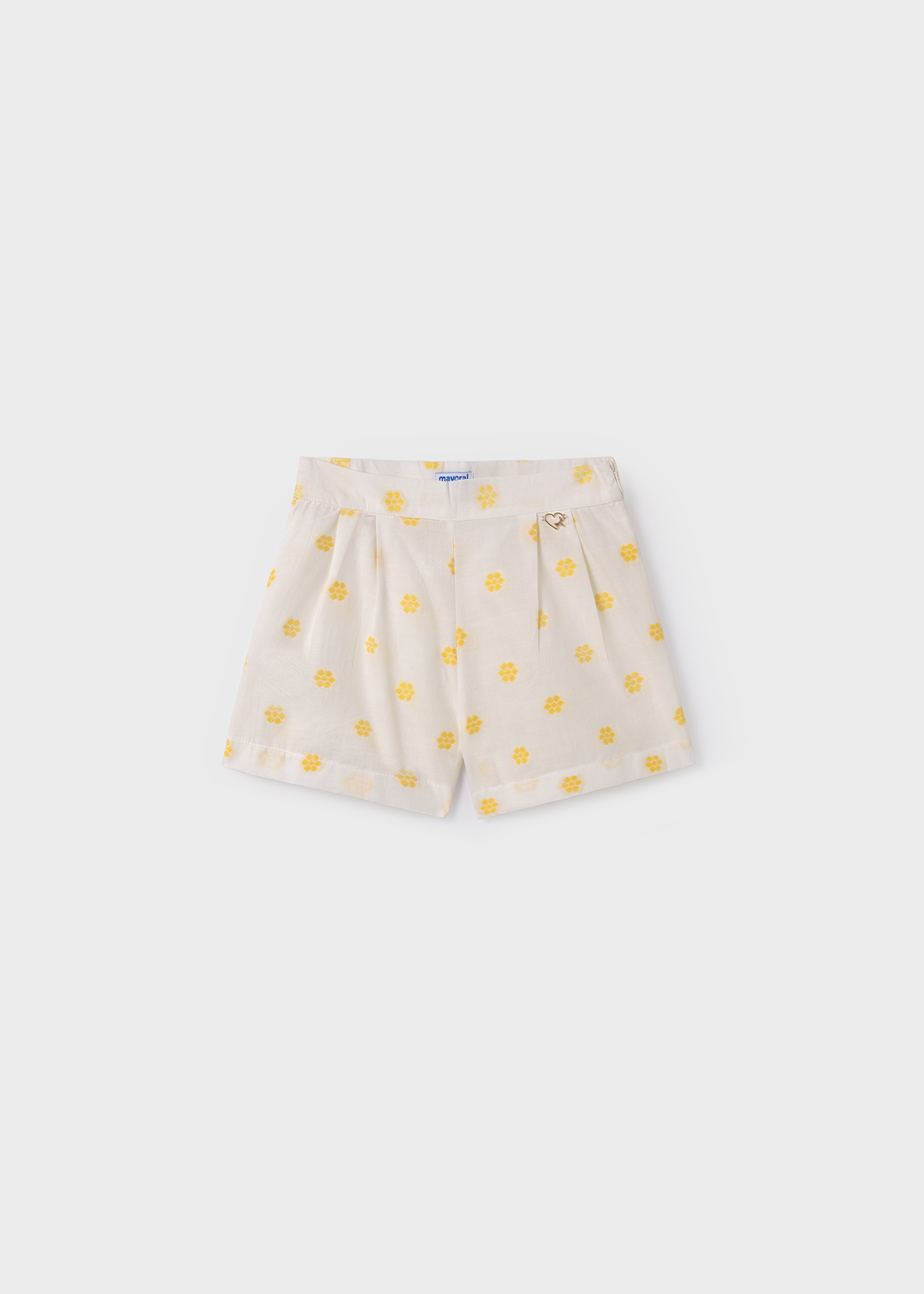 Calções jacquard com estampa de flamingos para meninas